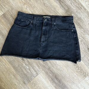 Madewell, black jeans mini skirt